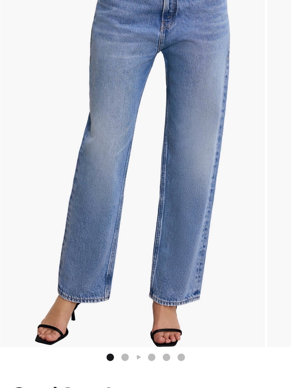 Good American Straight-Leg Jeans in Light Blue Wash